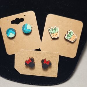 Fun Earring Set - Hand Painted, Wooden